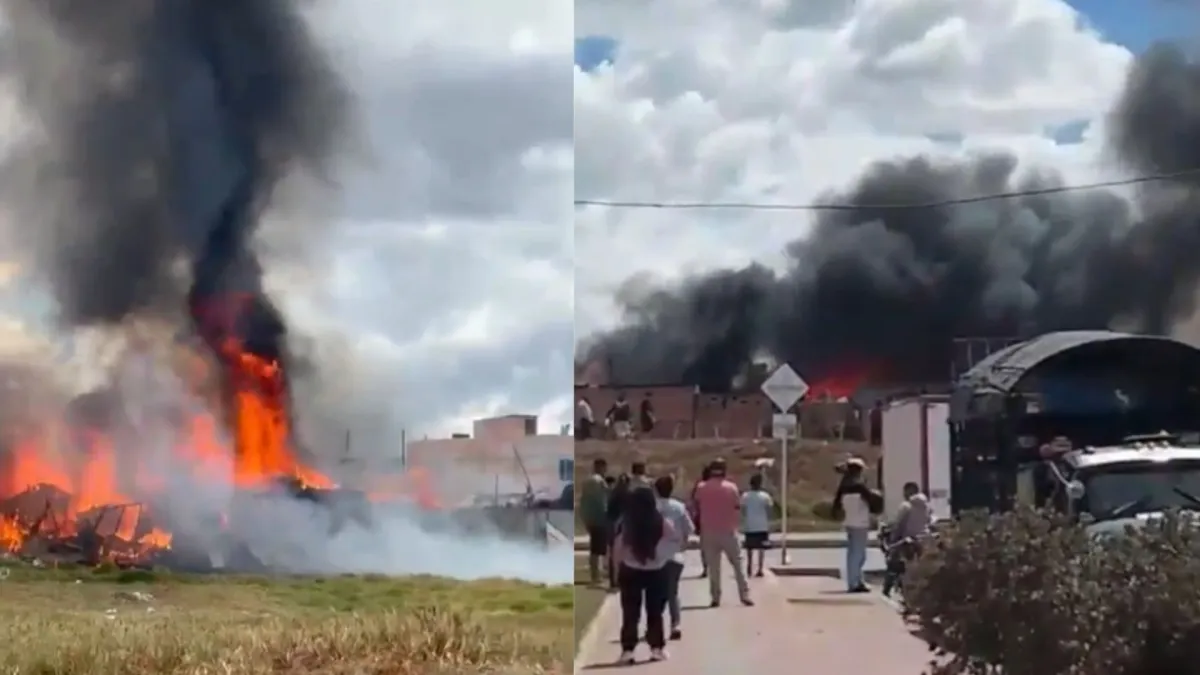 Grave incendio en tres bodegas con material reciclado genera emergencia en la localidad de Bosa, en el sur de Bogotá: Bomberos atienden la situación