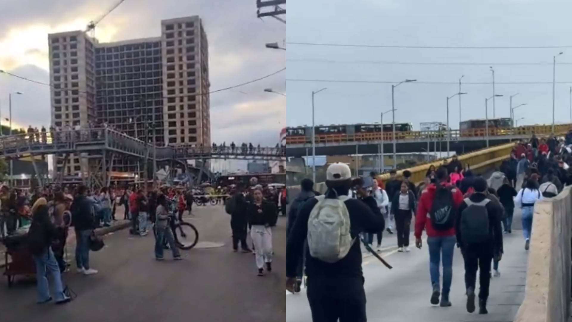 Manifestación paralizó movilidad de TransMilenio en la tarde de este martes: cientos de personas se bajaron de los buses