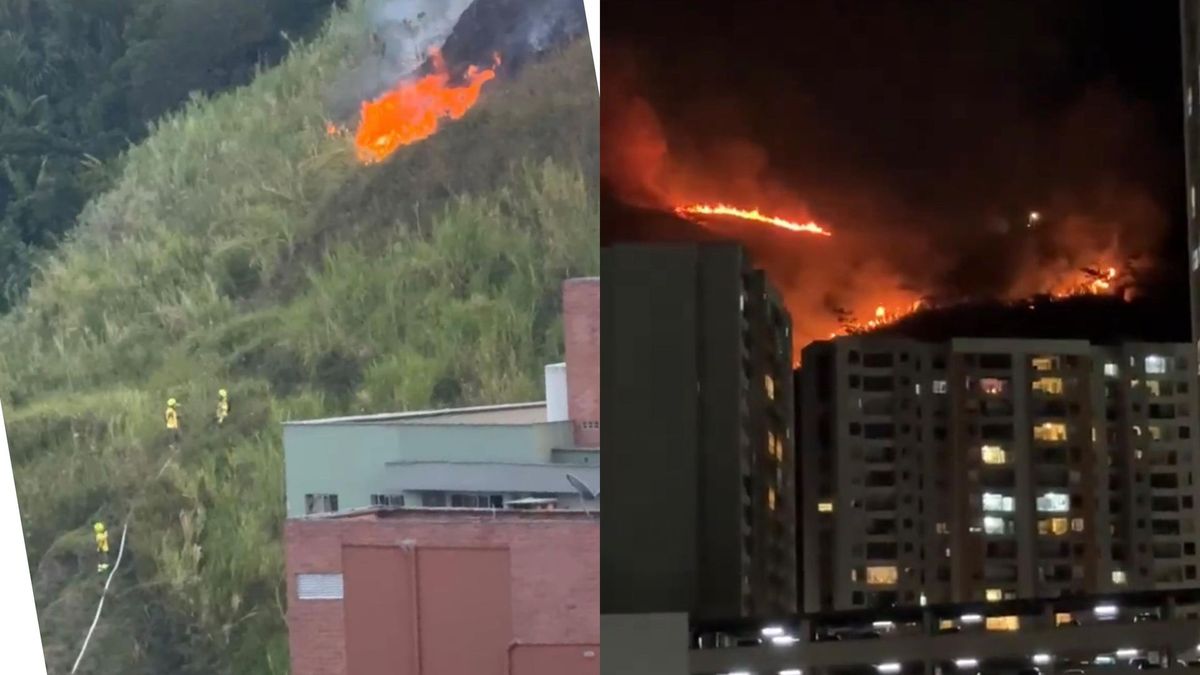 Medellín vivió una tarde de fuego: tres incendios forestales movilizaron a los Bomberos