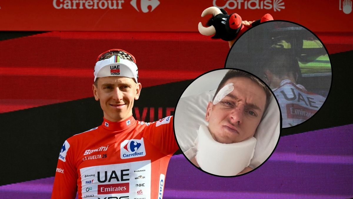 Pogacar reapareció tras el accidente: así se encuentra tras abandonar la Vuelta a España por una caída