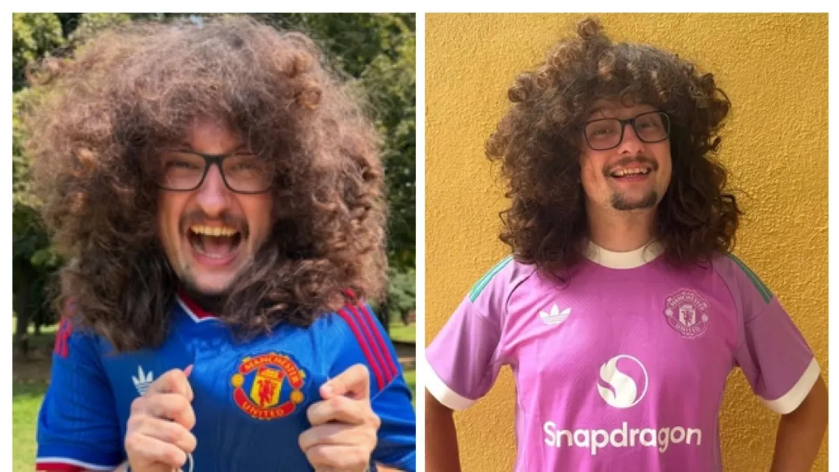 The United Strand: quién es el hincha del Manchester United que se volvió viral por su cabello