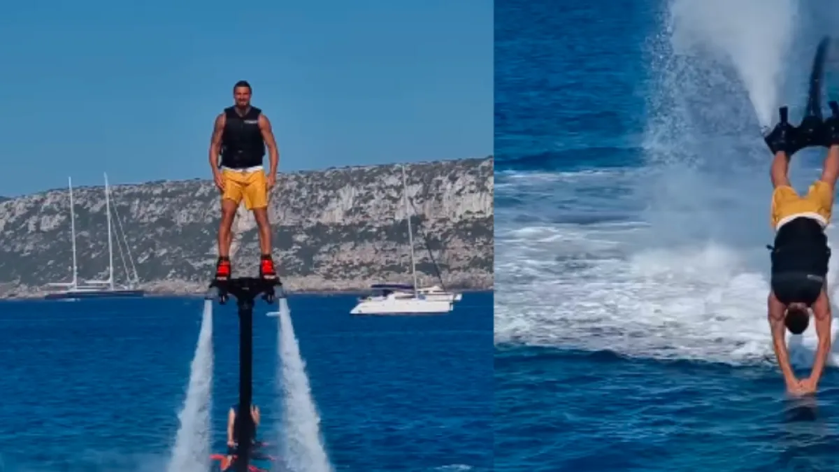 Zlatan Ibrahimovic se convierte en 'Aquaman': el ex del Barcelona asombra con su video practicando flyboard en sus redes sociales